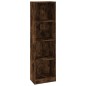 vidaXL Estantería 4 niveles madera roble ahumado 40x24x143 cm vidaXL Estantería 4 niveles madera roble ahumado 40x24x143 cm
