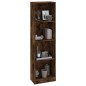 vidaXL Estantería 4 niveles madera roble ahumado 40x24x143 cm vidaXL Estantería 4 niveles madera roble ahumado 40x24x143 cm