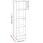 vidaXL Estantería 4 niveles madera roble ahumado 40x24x143 cm vidaXL Estantería 4 niveles madera roble ahumado 40x24x143 cm