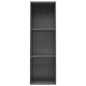 vidaXL Estantería libros madera contrachapada gris brillo 36x30x114cm vidaXL Estantería libros madera contrachapada gris brillo 36x30x114cm