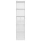 vidaXL Estantería de 5 niveles contrachapada blanco brillo 40x24x175cm vidaXL Estantería de 5 niveles contrachapada blanco brillo 40x24x175cm