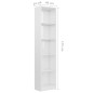 vidaXL Estantería de 5 niveles contrachapada blanco brillo 40x24x175cm vidaXL Estantería de 5 niveles contrachapada blanco brillo 40x24x175cm