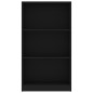vidaXL Estantería de 3 niveles madera contrachapada negra 60x24x109cm
