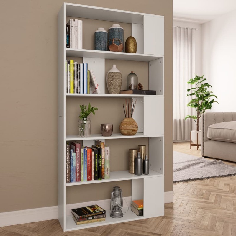 vidaXL Estantería/divisor madera contrachapada blanco 80x24x159cm vidaXL Estantería/divisor madera contrachapada blanco 80x24x159cm