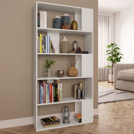 vidaXL Estantería/divisor madera contrachapada blanco 80x24x159cm