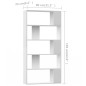 vidaXL Estantería/divisor madera contrachapada blanco 80x24x159cm vidaXL Estantería/divisor madera contrachapada blanco 80x24x159cm