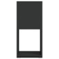 vidaXL Armario giratorio aglomerado negro 34,5x34,5x75,5 cm