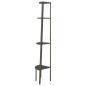 vidaXL Estantería de esquina de 4 niveles negra 45,5x31,5x150 cm vidaXL Estantería de esquina de 4 niveles negra 45,5x31,5x150 cm