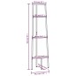 vidaXL Estantería de esquina de 4 niveles negra 45,5x31,5x150 cm vidaXL Estantería de esquina de 4 niveles negra 45,5x31,5x150 cm