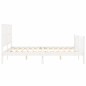 vidaXL Estructura de cama con cabecero madera maciza blanco 160x200 cm vidaXL Estructura de cama con cabecero madera maciza blanco 160x200 cm