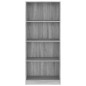 vidaXL Estantería de 4 niveles contrachapada gris Sonoma 60x24x142 cm vidaXL Estantería de 4 niveles contrachapada gris Sonoma 60x24x142 cm