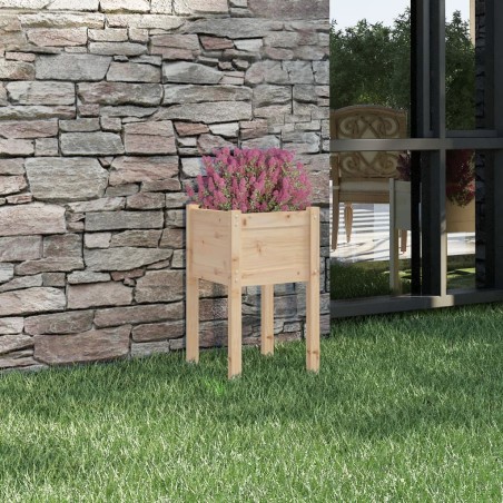vidaXL Jardinera de madera maciza de pino 40x40x70 cm