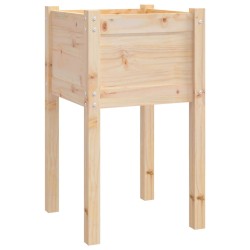 vidaXL Jardinera de madera maciza de pino 40x40x70 cm