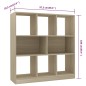 vidaXL Estantería madera contrachapada color roble 97,5x29,5x100 cm