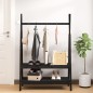 vidaXL Perchero de madera maciza de pino negro 100x45,5x150 cm vidaXL Perchero de madera maciza de pino negro 100x45,5x150 cm