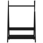 vidaXL Perchero de madera maciza de pino negro 100x45,5x150 cm vidaXL Perchero de madera maciza de pino negro 100x45,5x150 cm