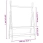 vidaXL Perchero de madera maciza de pino negro 100x45,5x150 cm vidaXL Perchero de madera maciza de pino negro 100x45,5x150 cm