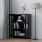 vidaXL Vitrina de madera contrachapada negro 82,5x30,5x115 cm vidaXL Vitrina de madera contrachapada negro 82,5x30,5x115 cm