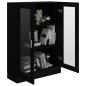 vidaXL Vitrina de madera contrachapada negro 82,5x30,5x115 cm vidaXL Vitrina de madera contrachapada negro 82,5x30,5x115 cm