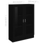 vidaXL Vitrina de madera contrachapada negro 82,5x30,5x115 cm vidaXL Vitrina de madera contrachapada negro 82,5x30,5x115 cm