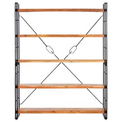 vidaXL Estantería de 5 niveles madera maciza de acacia 140x30x180 cm