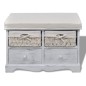 vidaXL Banco de almacenaje de madera de Paulownia blanco 62x33x42 cm vidaXL Banco de almacenaje de madera de Paulownia blanco 62x33x42 cm