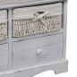 vidaXL Banco de almacenaje de madera de Paulownia blanco 62x33x42 cm vidaXL Banco de almacenaje de madera de Paulownia blanco 62x33x42 cm