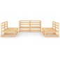 vidaXL Juego de muebles de jardín 6 piezas madera maciza de pino