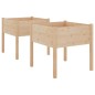 vidaXL Jardineras 2 uds madera maciza de pino 70x70x70 cm