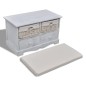 vidaXL Banco de almacenaje de madera de Paulownia blanco 62x33x42 cm vidaXL Banco de almacenaje de madera de Paulownia blanco 62x33x42 cm