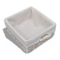 vidaXL Banco de almacenaje de madera de Paulownia blanco 62x33x42 cm vidaXL Banco de almacenaje de madera de Paulownia blanco 62x33x42 cm