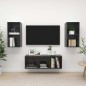 vidaXL Muebles de salón 3 piezas madera de ingeniería gris con brillo