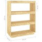 vidaXL Estantería/divisor de espacios madera maciza pino 80x35x103 cm vidaXL Estantería/divisor de espacios madera maciza pino 80x35x103 cm