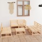 vidaXL Juego de muebles de jardín 7 piezas madera maciza de pino vidaXL Juego de muebles de jardín 7 piezas madera maciza de pino