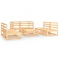 vidaXL Juego de muebles de jardín 7 piezas madera maciza de pino vidaXL Juego de muebles de jardín 7 piezas madera maciza de pino