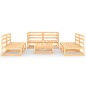 vidaXL Juego de muebles de jardín 7 piezas madera maciza de pino vidaXL Juego de muebles de jardín 7 piezas madera maciza de pino