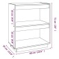 vidaXL Estantería madera maciza de pino 60x35x71 cm vidaXL Estantería madera maciza de pino 60x35x71 cm