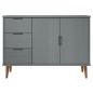 vidaXL Aparador MOLDE madera maciza de pino gris 113x40x80 cm vidaXL Aparador MOLDE madera maciza de pino gris 113x40x80 cm