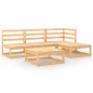 vidaXL Juego de muebles de jardín 5 piezas madera maciza de pino vidaXL Juego de muebles de jardín 5 piezas madera maciza de pino