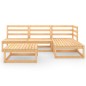 vidaXL Juego de muebles de jardín 5 piezas madera maciza de pino vidaXL Juego de muebles de jardín 5 piezas madera maciza de pino