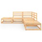 vidaXL Juego de muebles de jardín 5 piezas madera maciza de pino vidaXL Juego de muebles de jardín 5 piezas madera maciza de pino