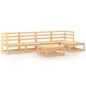 vidaXL Juego de muebles de jardín 6 piezas madera maciza de pino vidaXL Juego de muebles de jardín 6 piezas madera maciza de pino
