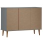 vidaXL Aparador MOLDE madera maciza de pino gris 113x40x80 cm vidaXL Aparador MOLDE madera maciza de pino gris 113x40x80 cm