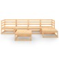 vidaXL Juego de muebles de jardín 6 piezas madera maciza de pino vidaXL Juego de muebles de jardín 6 piezas madera maciza de pino