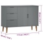 vidaXL Aparador MOLDE madera maciza de pino gris 113x40x80 cm vidaXL Aparador MOLDE madera maciza de pino gris 113x40x80 cm