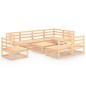 vidaXL Juego de muebles de jardín 9 piezas madera maciza de pino vidaXL Juego de muebles de jardín 9 piezas madera maciza de pino