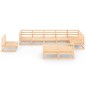 vidaXL Juego de muebles de jardín 9 piezas madera maciza de pino vidaXL Juego de muebles de jardín 9 piezas madera maciza de pino