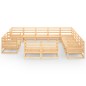 vidaXL Juego de muebles de jardín 13 piezas madera maciza de pino vidaXL Juego de muebles de jardín 13 piezas madera maciza de pino