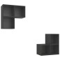 vidaXL Juego de muebles de salón 4 piezas madera de ingeniería gris vidaXL Juego de muebles de salón 4 piezas madera de ingeniería gris