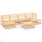 vidaXL Juego de muebles de jardín 7 piezas madera maciza de pino vidaXL Juego de muebles de jardín 7 piezas madera maciza de pino